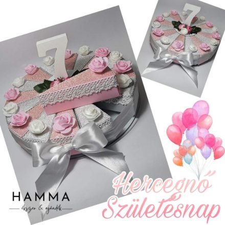 16 szeletes, cukorkával tölthető papír torta
